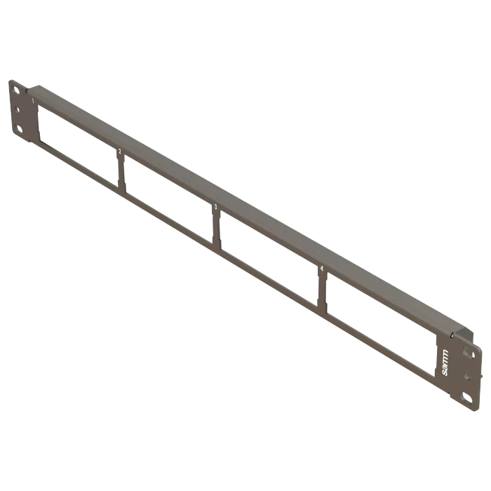 19” 1U, FP1 4 HDSlot, Front Panel Frame for HD Modules, Empty, Black  19” 1U, FP1 4 HDSlot, Front Panel Frame for HD Modules, Empty, Black