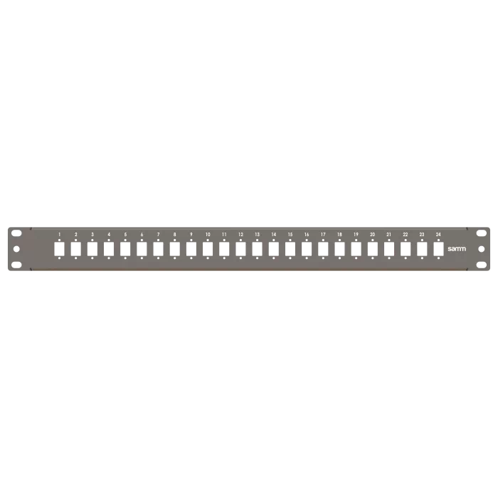 19” 1U, FP3 24 Simplex, Fiber Adaptörler için Ön Panel, Boş, Siyah 19” 1U, FP3 24 Simplex, Fiber Adaptörler için Ön Panel, Boş, Siyah