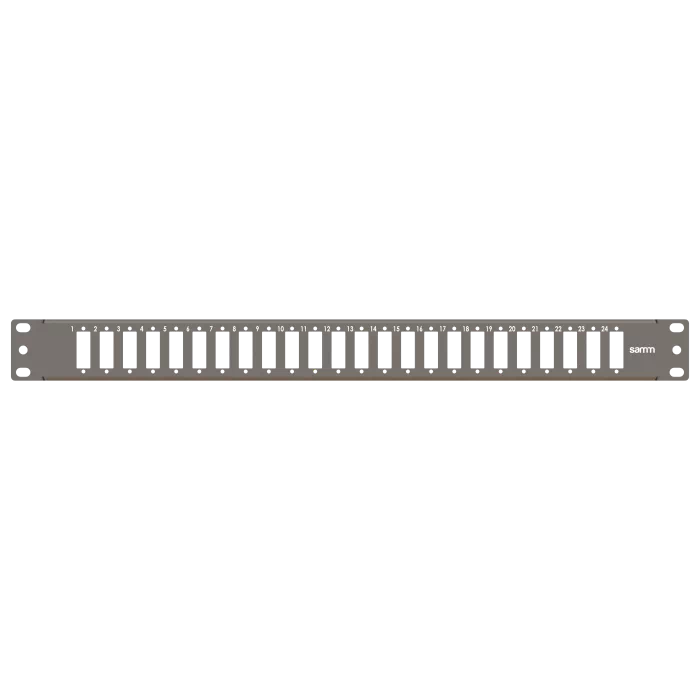 19” 1U, FP5 24 Dubleks, Fiber Adaptörler için Ön Panel, Boş, Siyah 19” 1U, FP5 24 Dubleks, Fiber Adaptörler için Ön Panel, Boş, Siyah