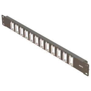 Samm Teknoloji - 19” 1U, FP7 12 Açılı Dubleks, Fiber Adaptörler için Ön Panel, Boş, Siyah Samm Teknoloji - 19” 1U, FP7 12 Açılı Dubleks, Fiber Adaptörler için Ön Panel, Boş, Siyah
