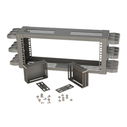 - 19” 4U Overhead Mounting Rack Frame | Including Side Organizers  - 19” 4U Overhead Mounting Rack Frame | Including Side Organizers