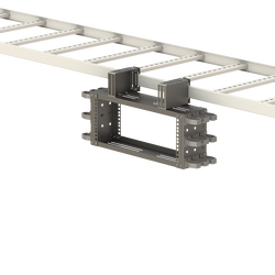 - 19” 4U Overhead Mounting Rack Frame | Including Side Organizers (1)  - 19” 4U Overhead Mounting Rack Frame | Including Side Organizers (1)