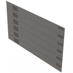  - 19” 6U Geçme Klips Montajlı 1Ux Kırılabilir Kapama Paneli | 5 adet/Paket (1)