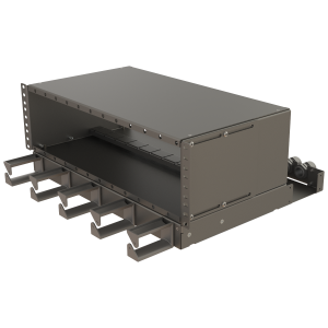4U Sub-rack Panel with Over-length Management Shelf | 12 Modules | Front Access - Thumbnail