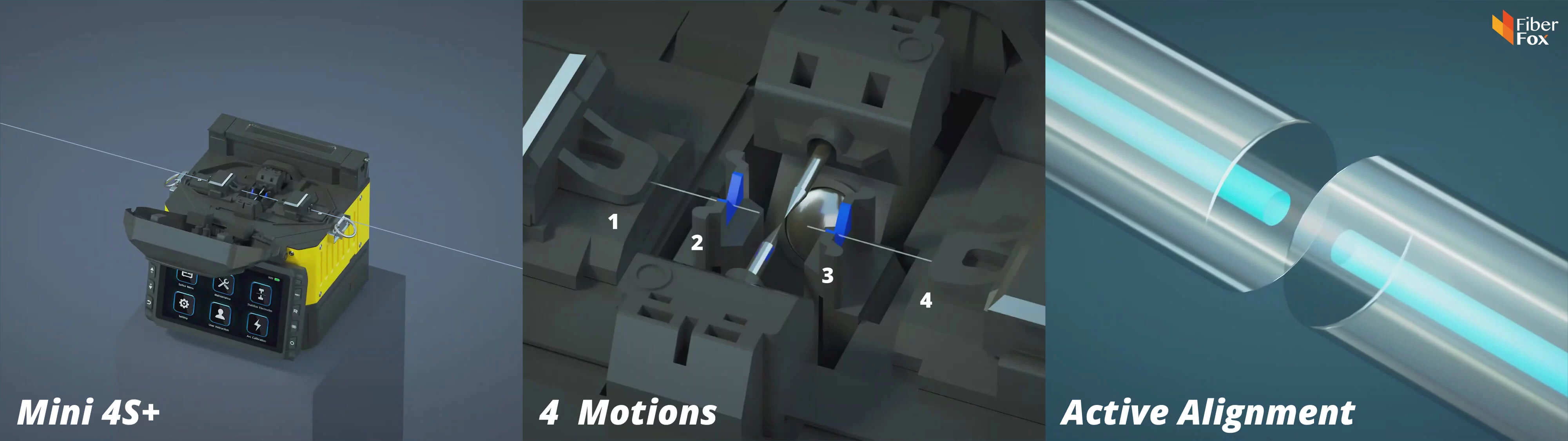 FiberFox Fusion Splicer Devices' Accuracy - Mini 4S+ 4 Motors Motion and Active Alignment