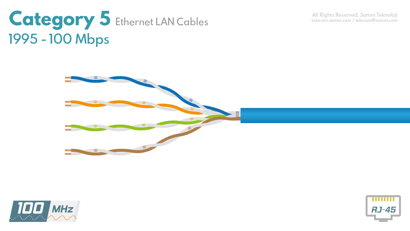 Category 5 (CAT5) Ethernet Cables