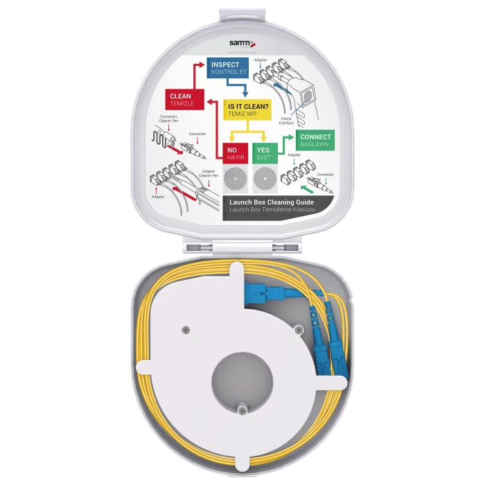 Adaptör Tipi Fiber Optik OTDR Launch Box | Single Mode G657.A2 | SC UPC/SC UPC | 1000 metre