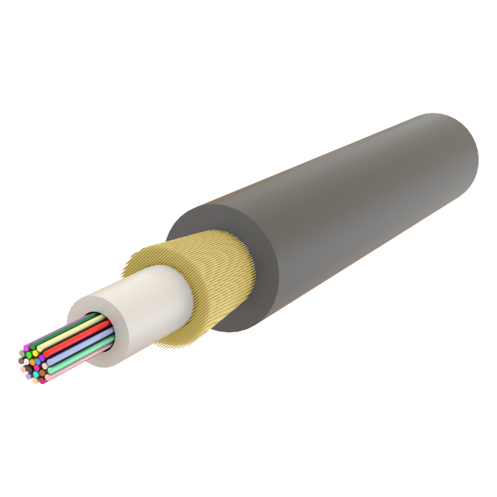 ADSS Gel-Filled Dry Core Non-Armoured Merkezi Tüplü Cable 4F to 12F - A-D1Q(ZN-AY)2Y - 6mm