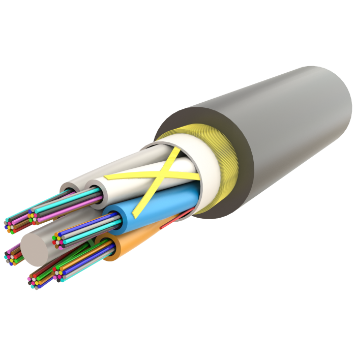 ADSS Gel-Filled Dry Core Non-Armoured Multi Loose Tube Cable 12F to 72F - AT-D1Q(ZN-AY)2Y - 11mm