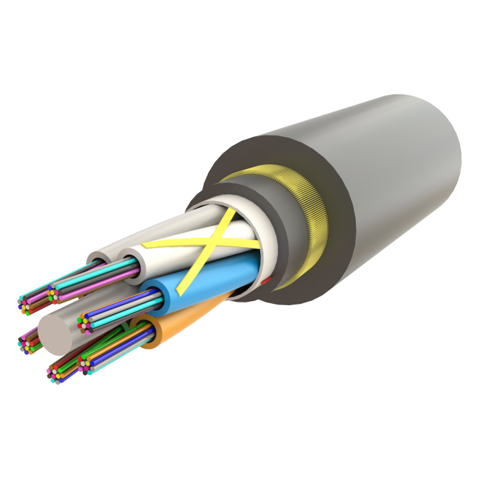ADSS Gel-Filled Filled-Core Non-Armoured Multi Loose Tube Double Jacket Cable 12F to 72F - AT-D1F2Y(ZN-AY)2Y - 13mm ADSS Gel-Filled Filled-Core Non-Armoured Multi Loose Tube Double Jacket Cable 12F to 72F - AT-D1F2Y(ZN-AY)2Y - 13mm