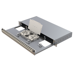 Aluminium 1U Patch Panel | 24 LC Duplex - Thumbnail