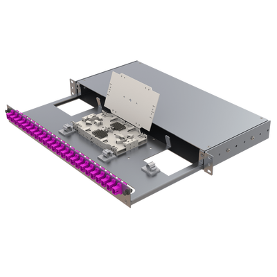 Aluminium 1U Patch Panel | 24 SC Simplex