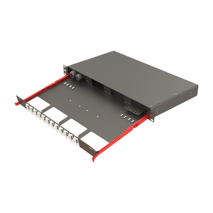 Bright Series | Rail Sliding | 24 Angled Holes | FP10 | Empty Patch Panel