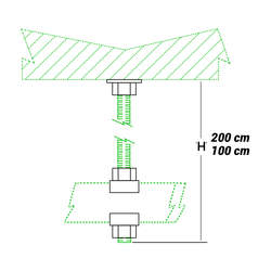 Cable Pathways | Ceiling Ladder Hanging Threaded Rod Set - Thumbnail