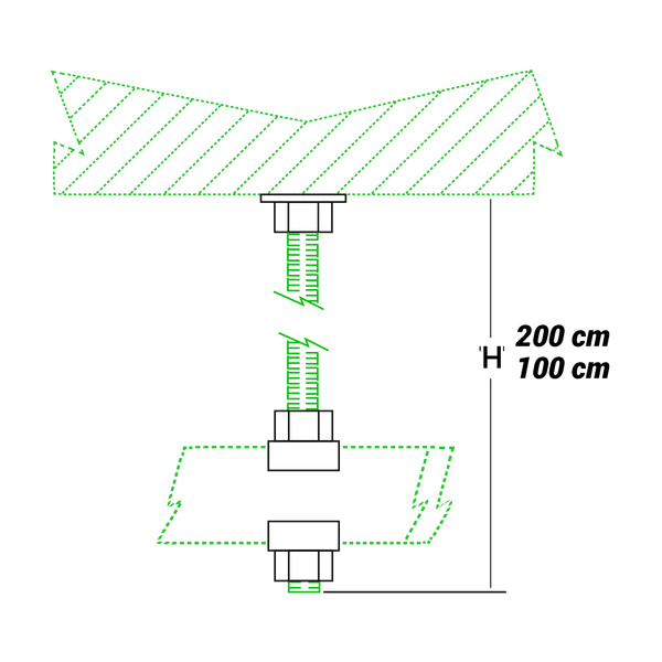 Cable Pathways | Ceiling Ladder Hanging Threaded Rod Set
