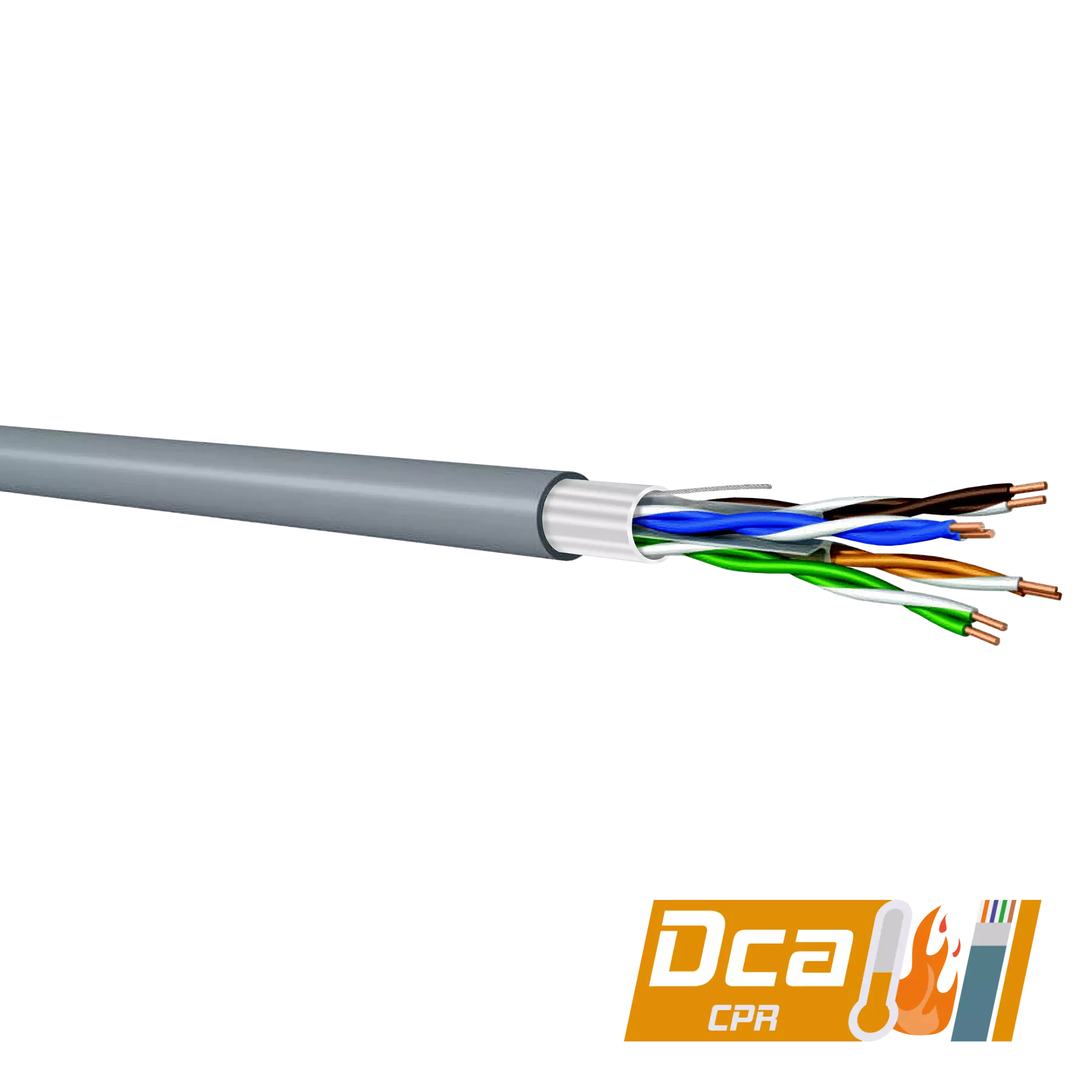 CAT6 F/UTP Data Kablosu | 400 MHz | LSZH-Dca | 500m | Gri