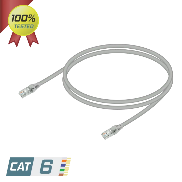 CAT6 U/UTP 24AWG Patch Cord | LSZH | Gri