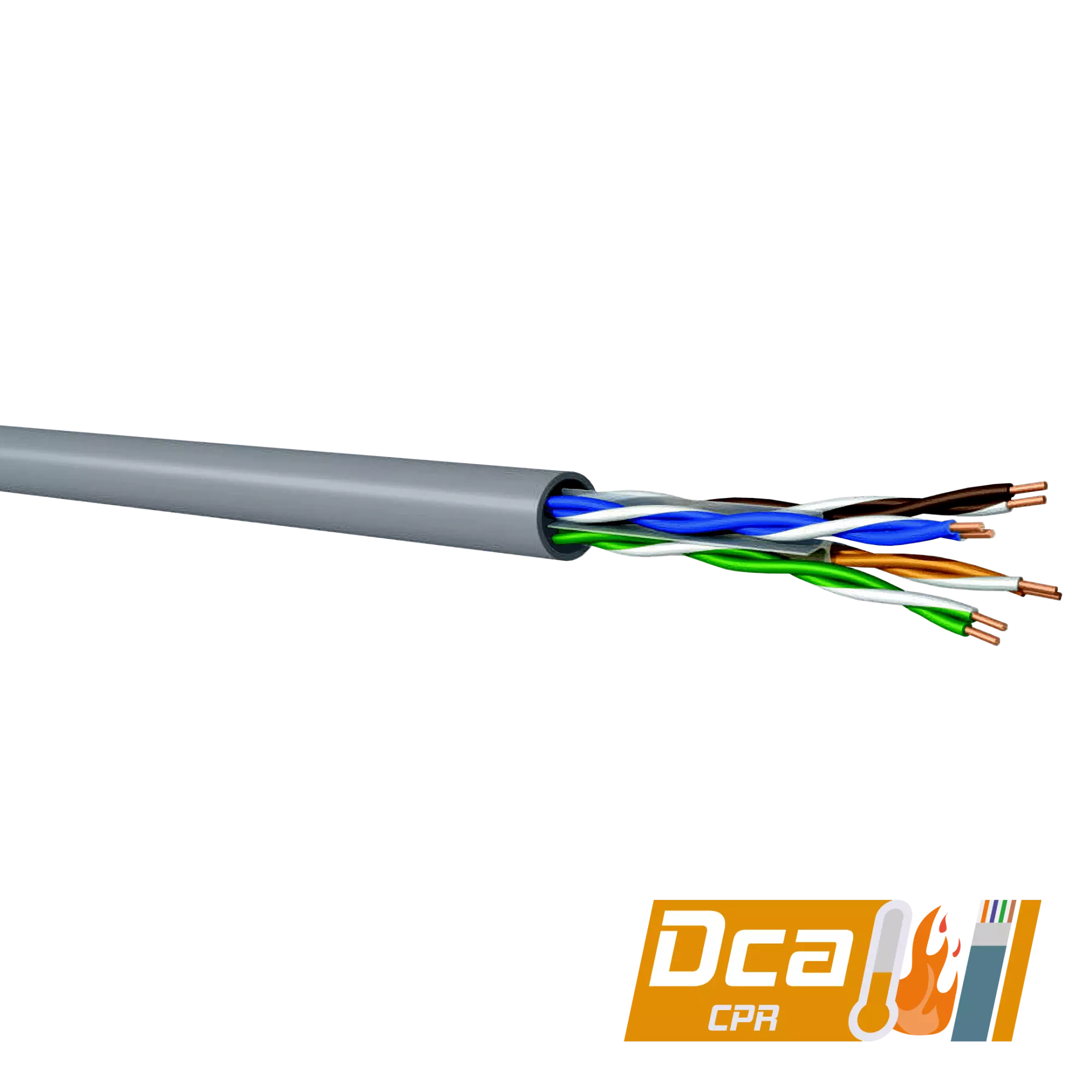 CAT6 U/UTP Data Cable | 400 MHz | LSZH-Dca | 500m | Grey
