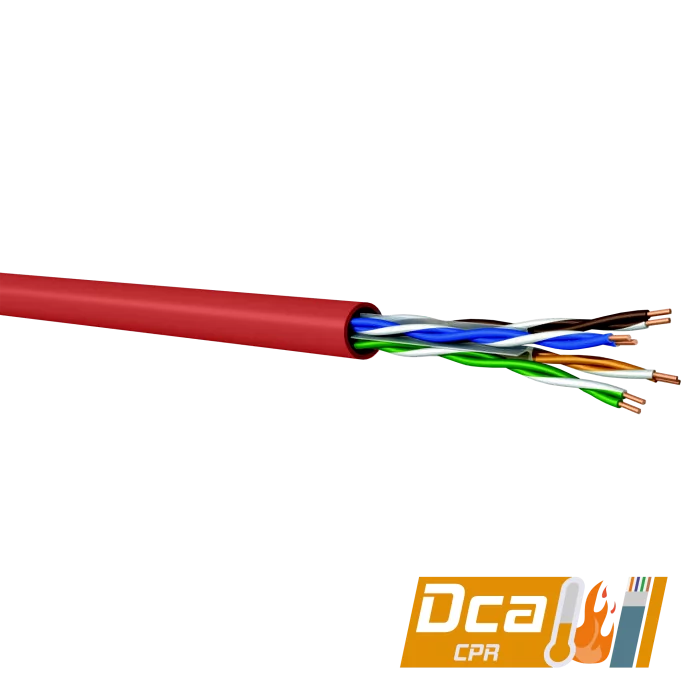 CAT6 U/UTP Data Kablosu | 400 MHz | LSZH-Dca | 500m | Kırmızı CAT6 U/UTP Data Kablosu | 400 MHz | LSZH-Dca | 500m | Kırmızı