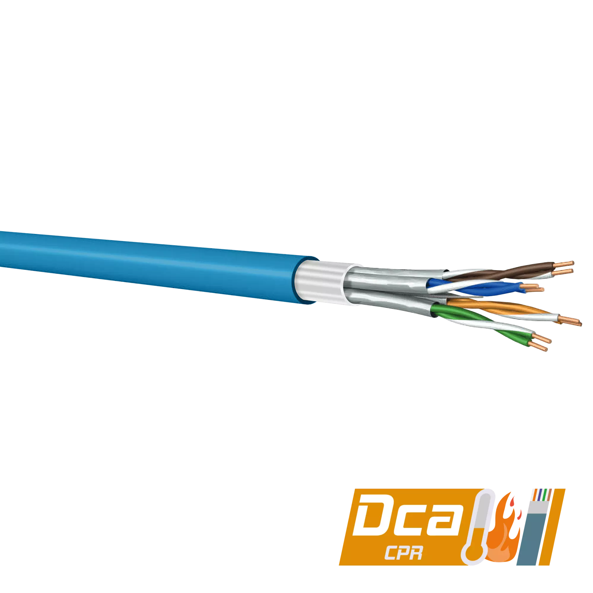 CAT6A F/FTP Data Cable | 500 MHz | LSZH-Dca | 500m | Blue