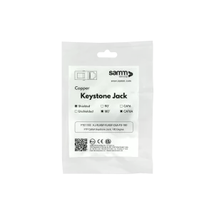 CAT6A Jack to Jack Keystone 180° | Shielded - Thumbnail