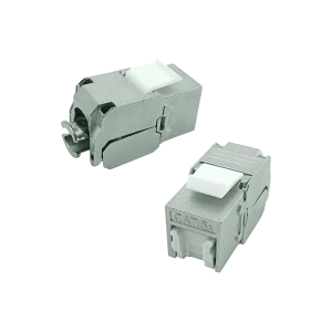 CAT6A Jack to Jack Keystone 180° | Shielded w/ Dust Cover