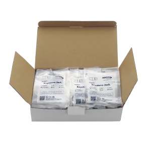 CAT6A Jack to Jack Keystone 180° | Unshielded - Thumbnail