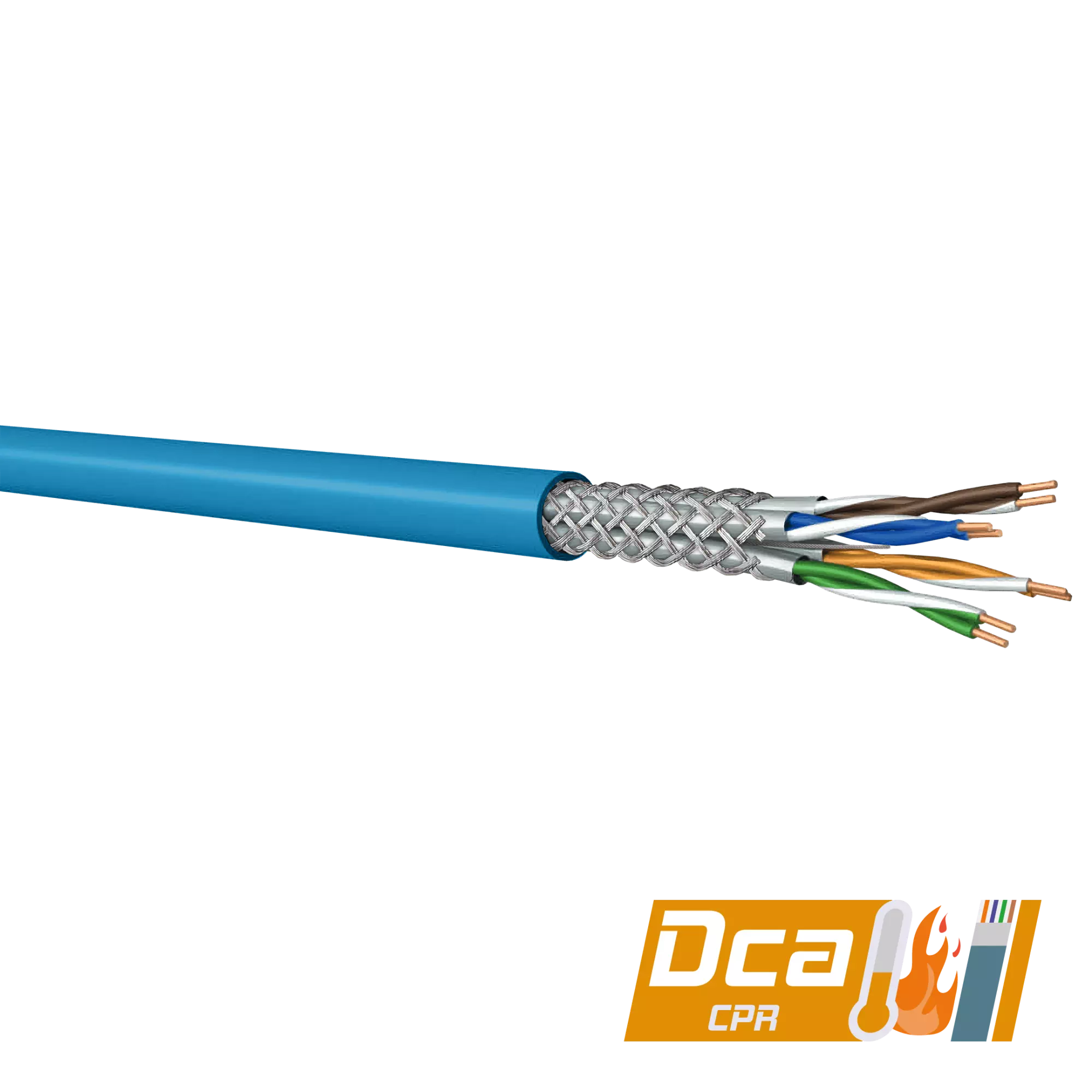 CAT6A S/FTP Data Cable | 500 MHz | LSZH-Dca | 500m | Blue