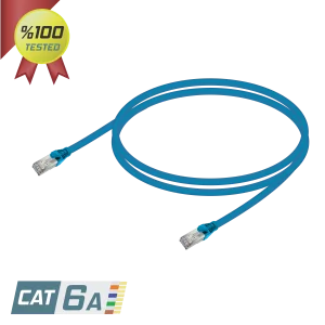 Samm Teknoloji - CAT6A S/FTP 26AWG Patch Cord | LSZH | Mavi Samm Teknoloji - CAT6A S/FTP 26AWG Patch Cord | LSZH | Mavi