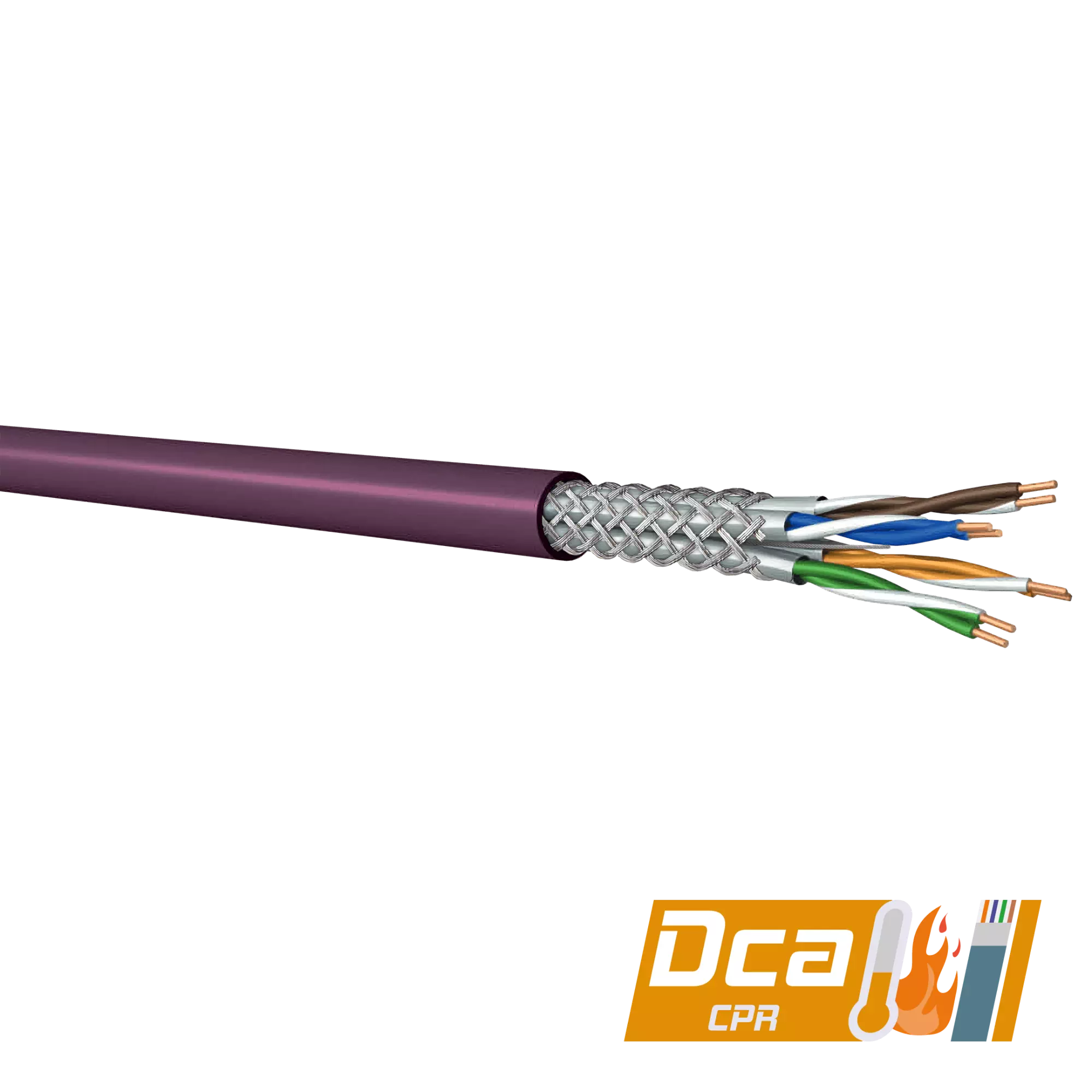 Samm Teknoloji - CAT7 S/FTP Data Cable | 900 MHz | LSZH-Dca | 500m | Purple Samm Teknoloji - CAT7 S/FTP Data Cable | 900 MHz | LSZH-Dca | 500m | Purple