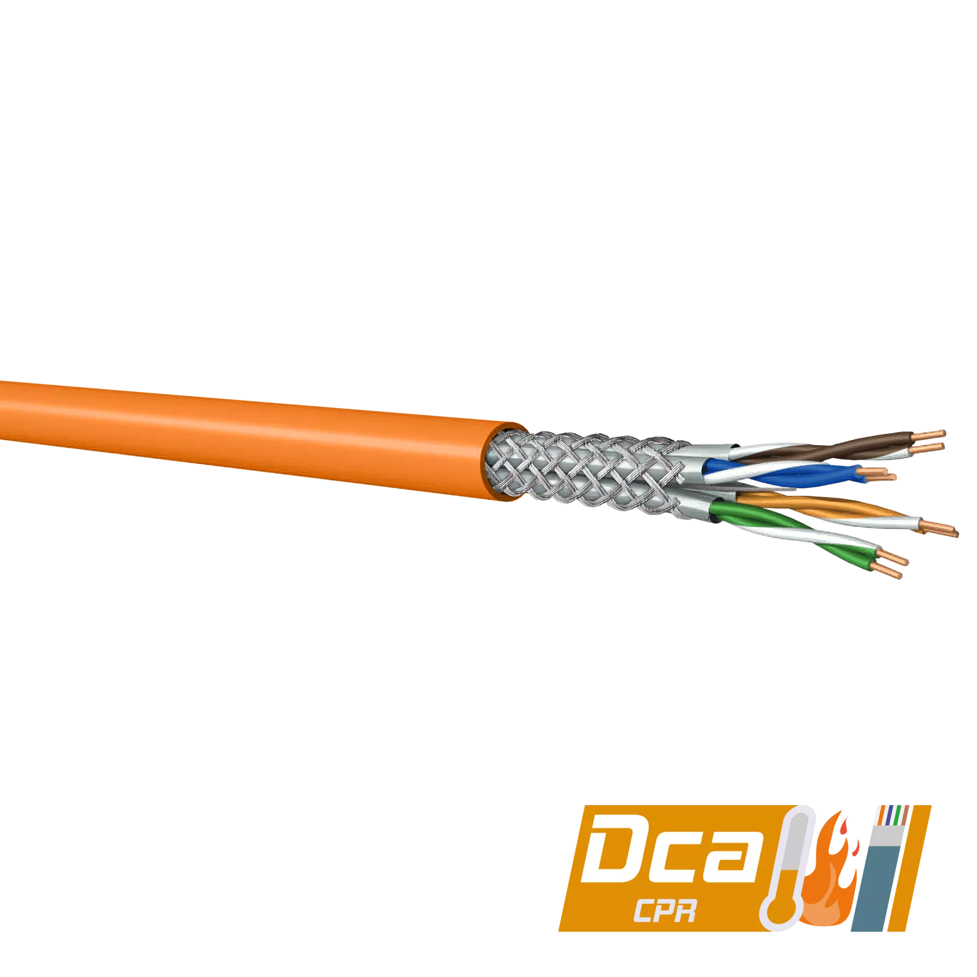 Samm Teknoloji - CAT7A S/FTP Data Kablosu | 1200 MHz | LSZH-Dca | 500m | Turuncu Samm Teknoloji - CAT7A S/FTP Data Kablosu | 1200 MHz | LSZH-Dca | 500m | Turuncu