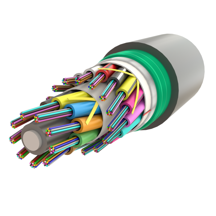 Çelik Zırhlı Çok Tüplü Fiber Optik Kablo | Gel-Filled Dry Core | AT-D1Q(ZN-GY)(SR)2Y | 288F