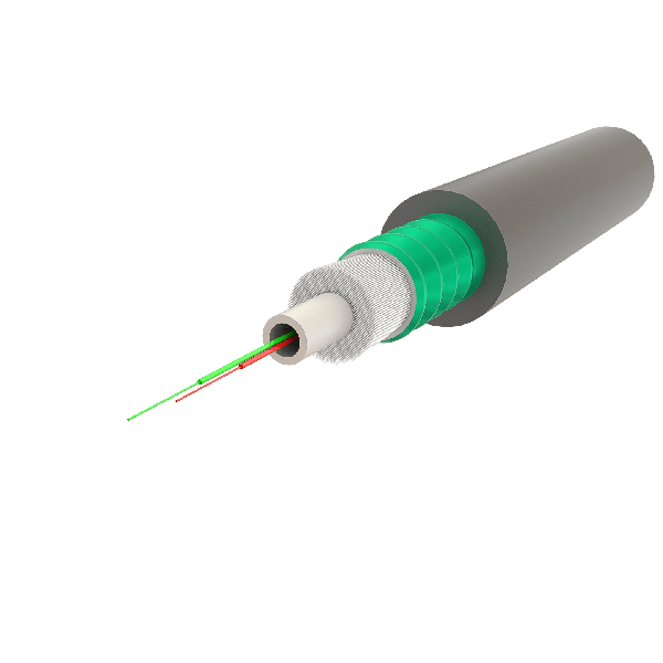Çelik Zırhlı Merkezi Tüplü Fiber Optik Kablo | Gel-Free | U-BQ(ZN)(SR)BH | Up to 24F | 2000 metre