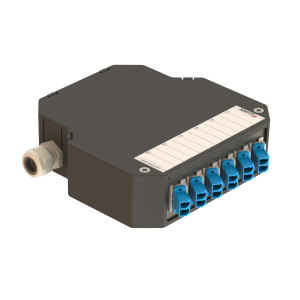 Samm Teknoloji - DIN Rail Termination Box | 6 LC Duplex Angled | DP2 Samm Teknoloji - DIN Rail Termination Box | 6 LC Duplex Angled | DP2