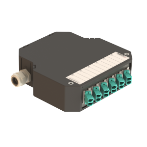 DIN Rail Termination Box | 6 LC Duplex Angled | DP2 - Thumbnail
