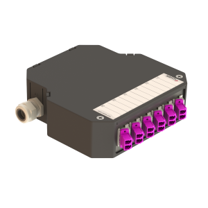 DIN Rail Termination Box | 6 LC Duplex Angled | DP2 - Thumbnail