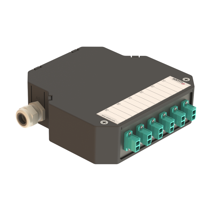 DIN Rail Termination Box | 6 LC Duplex | DP8