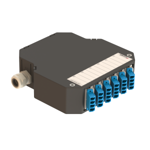Samm Teknoloji - DIN Rail Termination Box | 6 LC Quad Angled | DP1 Samm Teknoloji - DIN Rail Termination Box | 6 LC Quad Angled | DP1