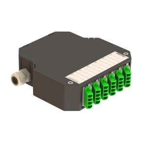 DIN Rail Termination Box | 6 LC Quad Angled | DP1 - Thumbnail