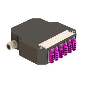 DIN Rail Termination Box | 6 LC Quad Angled | DP1 - Thumbnail