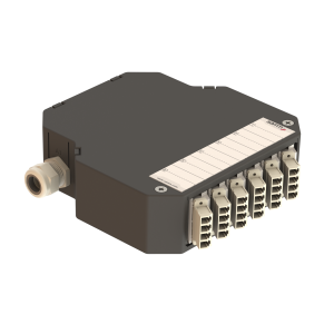 DIN Rail Termination Box | 6 LC Quad Angled | DP1 - Thumbnail