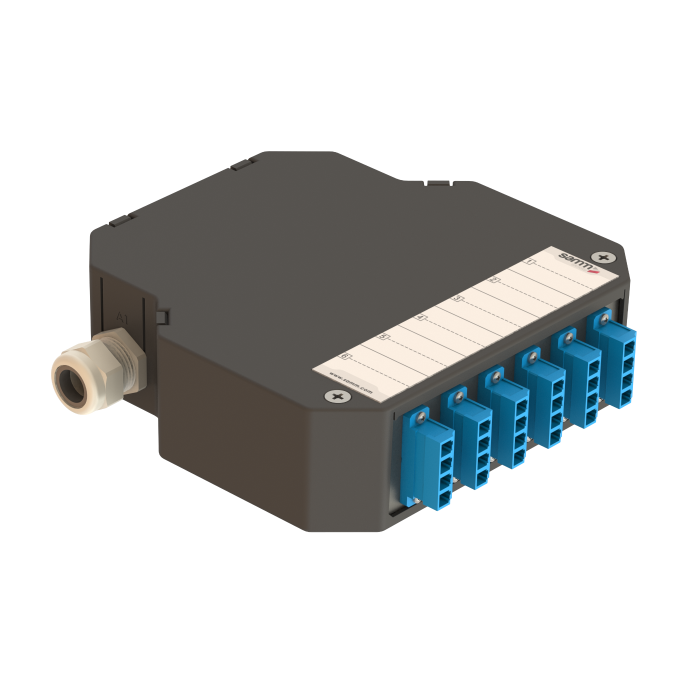 DIN Rail Termination Box | 6 LC Quad | DP7 DIN Rail Termination Box | 6 LC Quad | DP7