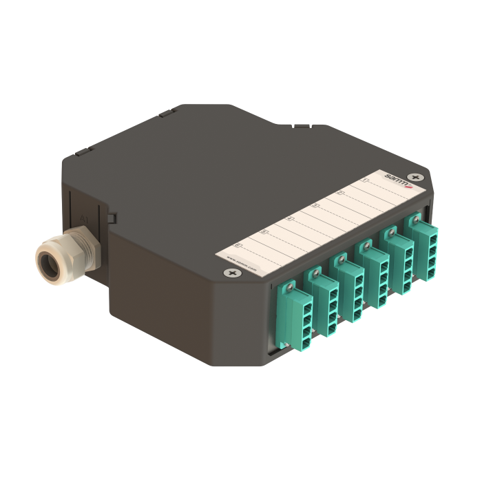DIN Rail Termination Box | 6 LC Quad | DP7 DIN Rail Termination Box | 6 LC Quad | DP7