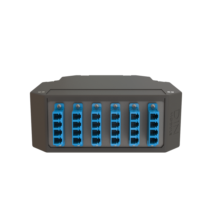 DIN Rail Termination Box | 6 LC Quad | DP7 DIN Rail Termination Box | 6 LC Quad | DP7