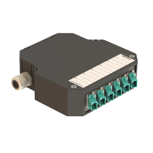 DIN Rail Termination Box | 6 SC Simplex Angled | DP2 - Thumbnail