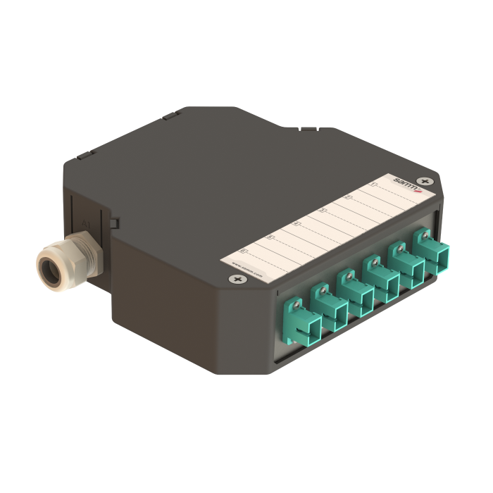 DIN Rail Termination Box | 6 SC Simplex | DP8 DIN Rail Termination Box | 6 SC Simplex | DP8