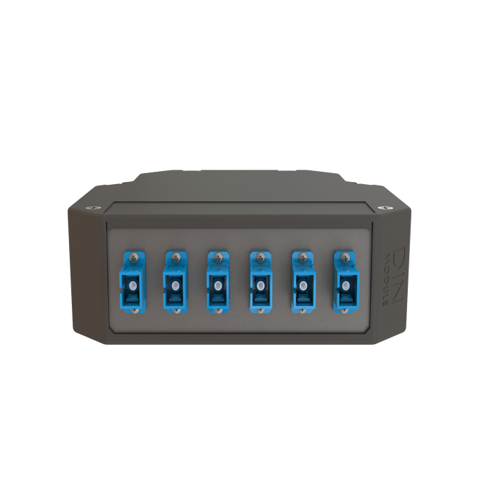 DIN Rail Termination Box | 6 SC Simplex | DP8 DIN Rail Termination Box | 6 SC Simplex | DP8