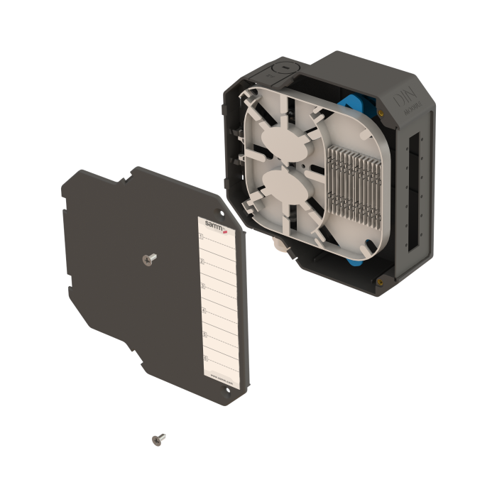 DIN Rail Termination Box | Straight | DP10 Empty (E2000 DX)