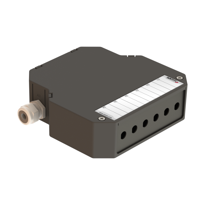 DIN Rail Termination Box | Straight | DP9 Empty (FC/ST SX D-Shape)