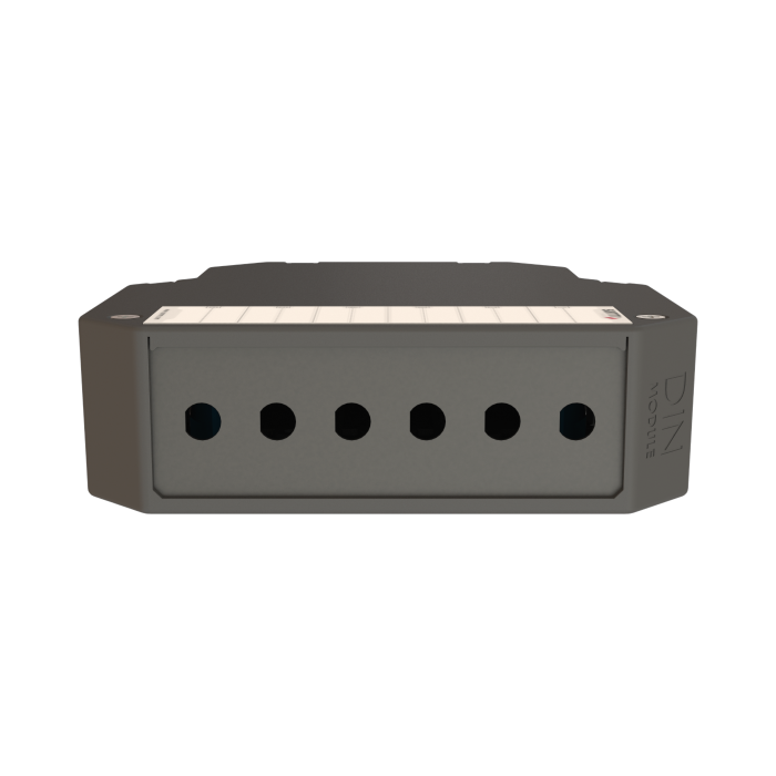 DIN Rail Termination Box | Straight | DP9 Empty (FC/ST SX D-Shape)
